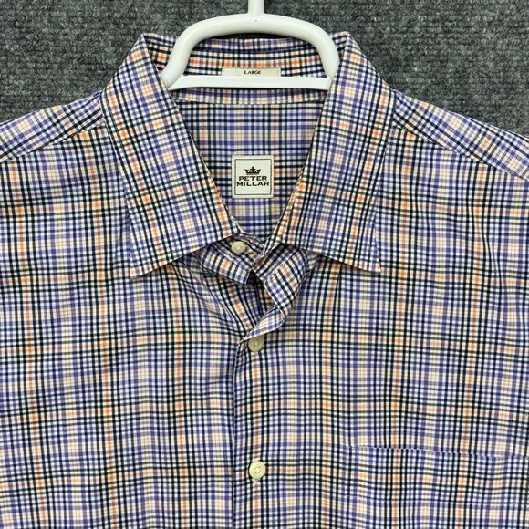 Peter Millar Long Sleeve Button up Shirt Men's size Large multicolor - Picture 5 of 12